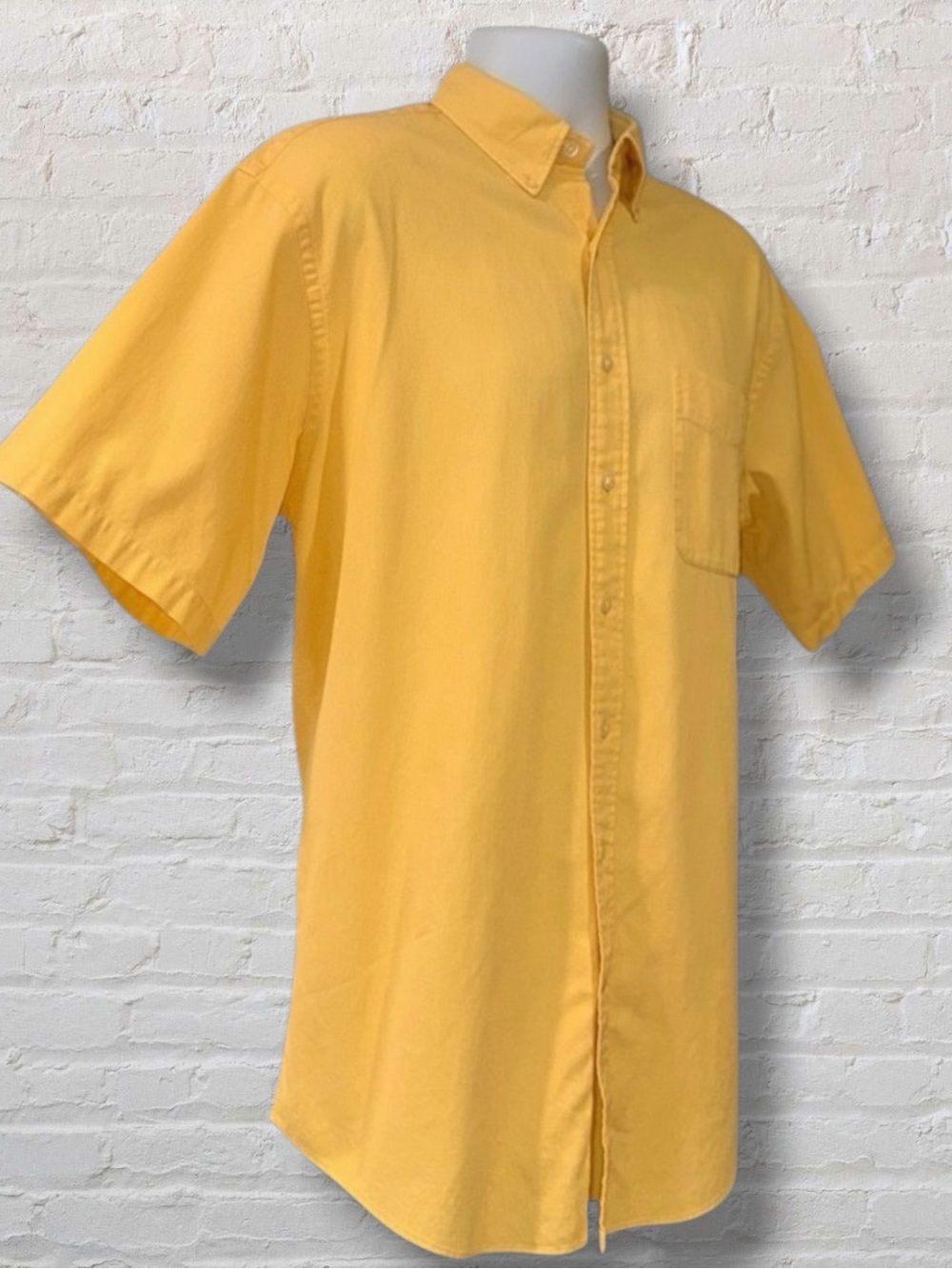 Daniel Cremieux Button Down Shirt M Yellow Italian Fabric Cotton Classic Fit - Picture 4 of 12